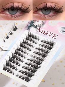 80pcs (8-14mm) D-Curl Mink Fur Eyelash Extension Kit, Natural Look And Soft Individual Long Lashes. Eyelash Clusters, Eyelash Fans, Single Lashes, False Eyelashes - View 2