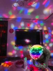 1 Pc RGB Disco Ball Light - 7 Lighting Modes, Perfect For Parties, Festivals, Birthdays & Gifts, USB Powered1pc Magic Ball Projection Light RGB Disco Ball Light, Bringing Parties To Life - 7 Mode Remote Control, The Perfect Ideal Party Atmosphere Light! Suitable For Family Room Dances, Birthday Parties, Bars, Karaoke, Weddings, Etc.! - 多色光 - 查看 12