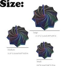 成人3D打印玩具 - 星形，分形六边形陀螺，带手柄，3D自由造型注意力玩具，彩色旋转螺旋设计，2026新款星形陀螺，可拉伸减压玩具 - 彩色 - 查看 5