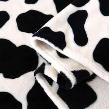 Flannel Blanket, Milk Velvet Printed Fleece Blanket, Sofa Throw, Soft Blanket, Throw Blanket, Small Blanket, Office Nap Blanket, Air Conditioning Blanket - Black and White - View 6