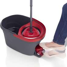Microfiber Spin Mop & Bucket Floor Cleaning System + 2 Extra Refills, Red/Gray - A - 查看 3