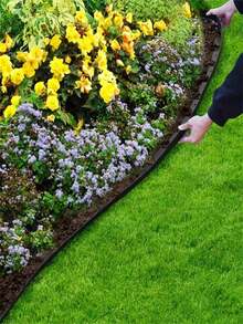 16.4ft Heavy Duty Plastic Lawn Edging Kit, 2 Inches High, Includes 15 Screws, No Digging Required, Suitable For Gardening Landscape, Yard, Garden Borders And Path Dividers. Note: The Link Includes The Edging + Screws, And There Is Also An Option To Purchase The Screws Separately. Please Check Carefully Before Placing Your Order. - A-black - View 5