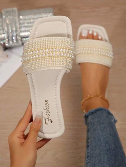 2025 New Lace-Up Flat Shoes, Suitable For Daily Commute, Simple And Comfortable Daily Casual Wear, Minimalist Design Slip-On Beach Sandals