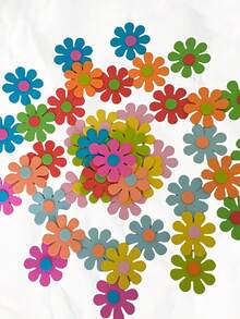 48片泡沫自粘立体花朵贴纸 - 墙贴，小花朵贴纸 - 适用于家庭聚会、生日派对、感恩节、万圣节、圣诞节等各种派对，手工制作自粘纸 - 多款 - 查看 3