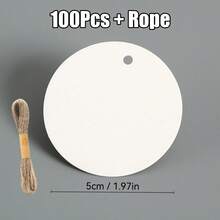 10-500 chiếc thẻ treo tròn có dây, nhãn cảm ơn dùng cho đồ thủ công DIY, thiệp chúc mừng, đám cưới, ngày Valentine, niêm phong quà tặng, sinh nhật, lễ kỷ niệm, trang trí nhà cửa, họp mặt gia đình, tiệc theo chủ đề, quà tặng nhỏ. - Nhiều màu - Xem 24