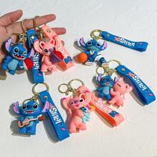 迪士尼史迪奇钥匙扣，适合作为返校季礼物送给朋友，派对礼物，可爱钥匙扣，趣味设计 - 彩色 - 查看 1