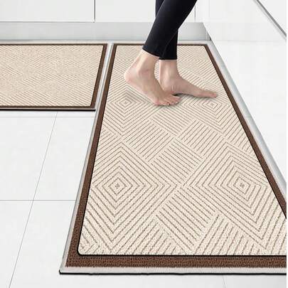 1 tấm thảm phong cách Bắc Âu, tối giản, lấy cảm hứng từ triết lý Wabi-Sabi Nhật Bản, hiện đại đơn giản, màu kem, sang trọng, thích hợp cho phòng ăn, hành lang, phòng tắm, nhà bếp, bồn rửa, phòng giặt, trang trí nhà cửa, mùa xuân/hè, trang trí ngày lễ.