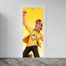 Capa para Porta Decoração Influenciadora Infantil Rosa Porta Decorativa Comemorações - Porta Leozinho 348 - Visão 3