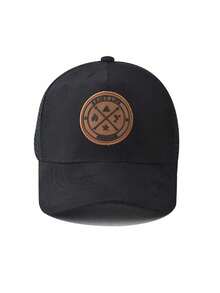 1pc New Pattern Baseball Truck Driver Hat, Versatile Sun-Shading Cap, Polyester - Patterned Bat Hat - View 8