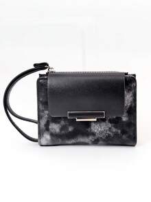 MINGYOU Fashionable Delicate Cute Soft Short Handheld Zipper Coin Purse - Black - View 1