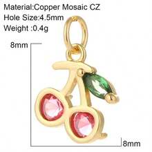 1件铜质极简主义个性化嘻哈动物海龟豹迷你吊坠，DIY手链项链耳环首饰配件 - 彩色 - 查看 33