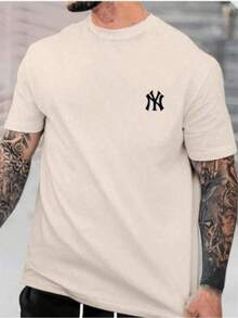Kit Of 3 Men's Round Neck T-Shirts, 30.1 Yarn Shirt, 100% Cotton Blouse, Comfortable, Immediate Shipping, Father's Day - 黑色 - 查看 3