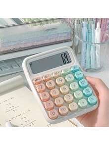 Big Screen Keys Computer Financial Accounting Multi-Color Gradient Calculator Special For Students Back To School Gift - One-size - View 7