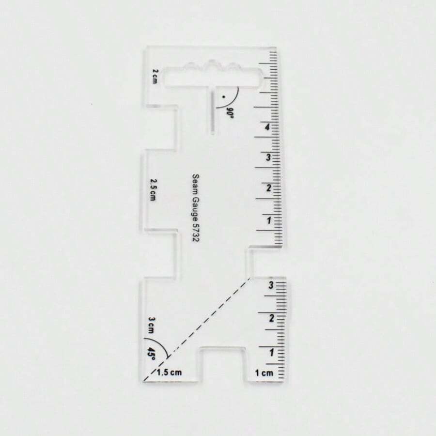 1pc 5732 Acrylic Quilt Ruler Patchwork Sewing Ruler Mini Quilting Ruler Sewing Tool Accessory Hardware - A - View 1