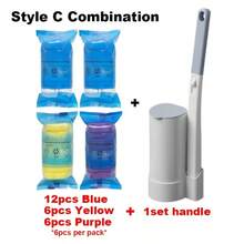 CKGO 24pcs Replaceable Heads+1kit Toilet Brush Handle, Portable Durable, Disposable Toilet Brush Replacement Heads & Brush Handle Kit, Daily Gift, Cleaning Essential, Cleaning Brush, Holiday Gift, Back To School - 1 Toilet Brush + 24 Replacement Heads - View 10