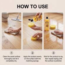 Wood Floor Cleaner & Polish, Stain Removal Dust-Proof Floor Care Wax, Home Wooden Floor Brightening & Shining Cleaner, Daily Floor Maintenance Cleaning Solution, Non-Residue Protective Long-Lasting Floor Polish - 彩色 - 查看 6