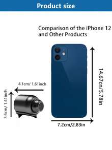 迷你无线WiFi安防摄像头，支持远程连接，放置方便，提供高清720P视频质量，操作简便（产品不含电池，需要持续USB供电，高清720P，购买前请仔细阅读产品说明！） - 黑色 - 查看 12