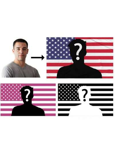 1 قطعة لافتة علم أمريكي مخصصة مطبوع عليها صورتك، ديكور ممتع للنادي والحفلات والبار وغرفة النوم والمعيشة. ديكور راقي وعصري قابل للتخصيص والتفريد، هدية مثالية للصديق أو الصديقة أو الأهل والأصدقاء