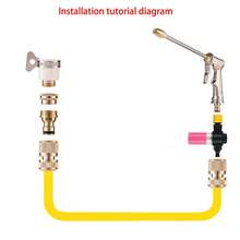 High Pressure Home Car Wash Water Gun, Nozzle, Adapter, Hose, Retractable Garden Cleaning & Watering Spray Nozzle, Car Wash Gun Set - View 11