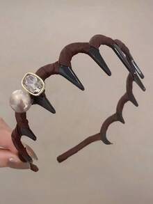 2026新款黑色优雅水钻发带，防滑洗脸头带，时尚女士发饰 - 彩色 - 查看 7