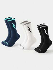 1双/2双/3双/4双装男女通用骑行袜，适合所有户外运动，四季皆宜的压缩袜 - 彩色 - 查看 10