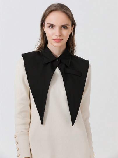 Shirt-Style Lapel Collar, Versatile Suit Fake Collar, Decorative Vest