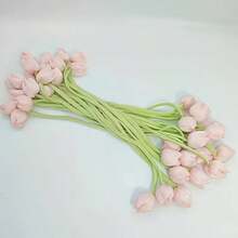 8 chiếc dây buộc rèm hình hoa tulip thanh lịch - Dây buộc rèm bằng sợi polyester kiểu vườn cổ điển với hoa màu hồng và lá xanh, phụ kiện trang trí rèm cửa tinh tế, được những người yêu thích tự làm đồ thủ công ưa chuộng, những bông tulip giả lấp lánh dưới ánh nắng mặt trời. - Nhiều màu - Xem 10