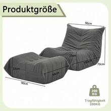 Bean Bags - Gray + Foam - View 4