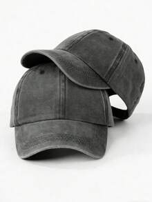 1 chiếc mũ lưỡi trai kiểu cổ điển unisex, đã qua xử lý giặt, nhiều màu sắc, phù hợp cho đi làm hàng ngày, hoạt động ngoài trời, cắm trại, xây dựng đội nhóm, tụ họp, v.v. - Nhiều màu - Xem 17