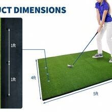 CuisinSmart Golf Hitting Mat,31mm Golf Hitting Mats For Practice,All Weather High-Elasticity Artificial Turf Mat For Garage Simulator Chipping Driving Training - 5*4ft - View 8