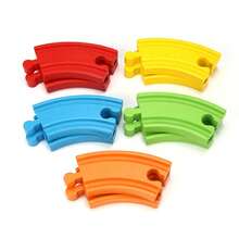 Wooden Train Track Set - 10pcs, 15pcs, 18pcs, 21pcs Track Set, Halloween Gift - Multicolor - View 11