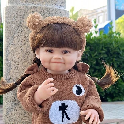 55Cm Rebirth Doll 22 Inch Full Body Vinyl Lifelike High-Quality Dolls Play With Accompanying Toys Birthday Gift