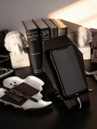 Gothic Style Coffin Phone Stand, Creepy Phone Display Holder, Phone Charging Dock, Halloween & Gothic Decor