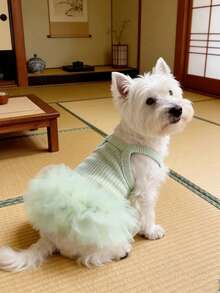 1pc Elegant Ballet Tulle Dress Pet Dog Clothes, Princess Dress Sleeveless Romantic Party Outfit, Suitable For Small Dogs, Cats, Cool Spring/Summer - Pink - View 7