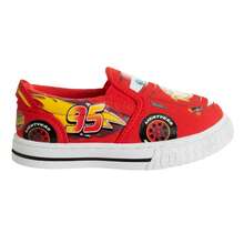 Disney Cars  Boys' Canvas Sneakers Casual And Comfortable Slip On Shoes (Toddler Sizes 5-10/ Little Kid Sizes 11-12) - Red - View 3