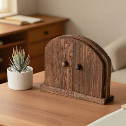 1pc Minimalist Wooden Switch Plate Wall Sticker, Living Room Decorative Frame Creative Panel Cover