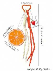 Girl's Lemon Slice Backpack Pendant Ins Style Fashion DIY Hanging Accessory Cute Small Fresh Bag Charm Gift - Orange - View 6