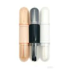 Set de 4 piezas de brochas de maquillaje 4 en 1, incluye brocha para iluminador, mini brocha para sombras de ojos, brocha con mango retráctil, brocha portátil para polvos, kit de herramientas de maquillaje para mujeres - Multicolor - Ver 8