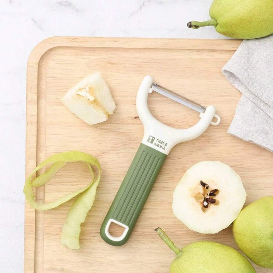 Bộ 1/2 dụng cụ gọt vỏ nhà bếp, lưỡi sắc bén giúp gọt vỏ rau củ quả dễ dàng, phù hợp với nhiều loại nông sản, dụng cụ nhà bếp thiết yếu. - Nhiều màu - Xem 1