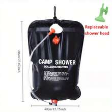20L Portable PVC Shower Water Bag, Beach Essential, Summer Water Sports Accessory, Anti-Sand, For Beach Shower, Camping - Foldable Outdoor Camping Shower With Red Soft Hose And On/Off Switch, Durable And Lightweight, Suitable For Hiking, Travel And Outdoor Adventure, Camping Shower Bag - A - View 11