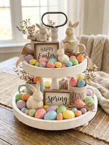 150 piezas/100 piezas/50 piezas Huevos de Pascua de espuma con lunares miniatura, huevos de pájaro artificiales suaves adecuados para rellenar jarrones, hacer coronas, manualidades DIY, decoración de escritorio de primavera - Ver 1
