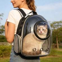 Pet Space Capsule Backpack, Small And Medium-Sized Cat, Puppy Or Rabbit Handbag, Transparent, Breathable, Heat-Resistant And Waterproof. This Fashionable And Lightweight Pet Bag Is Very Suitable For Travel, Hiking And Camping, With A Spacious And Highly Breathable Design. It Can Be Worn On The Back, Chest Or Hands. Protect The Delicate Needs Of Pets With Durable Shells. - 彩色 - 查看 12