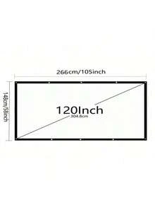 ZZPQVT 60", 84", 72", 100", 120", 150" Projection Screen, Portable Foldable Projection Screen 16:9 4K 3D, Suitable For Home Theater, Camping And Entertainment Activities - 120 inch frame bracket curtain - View 14