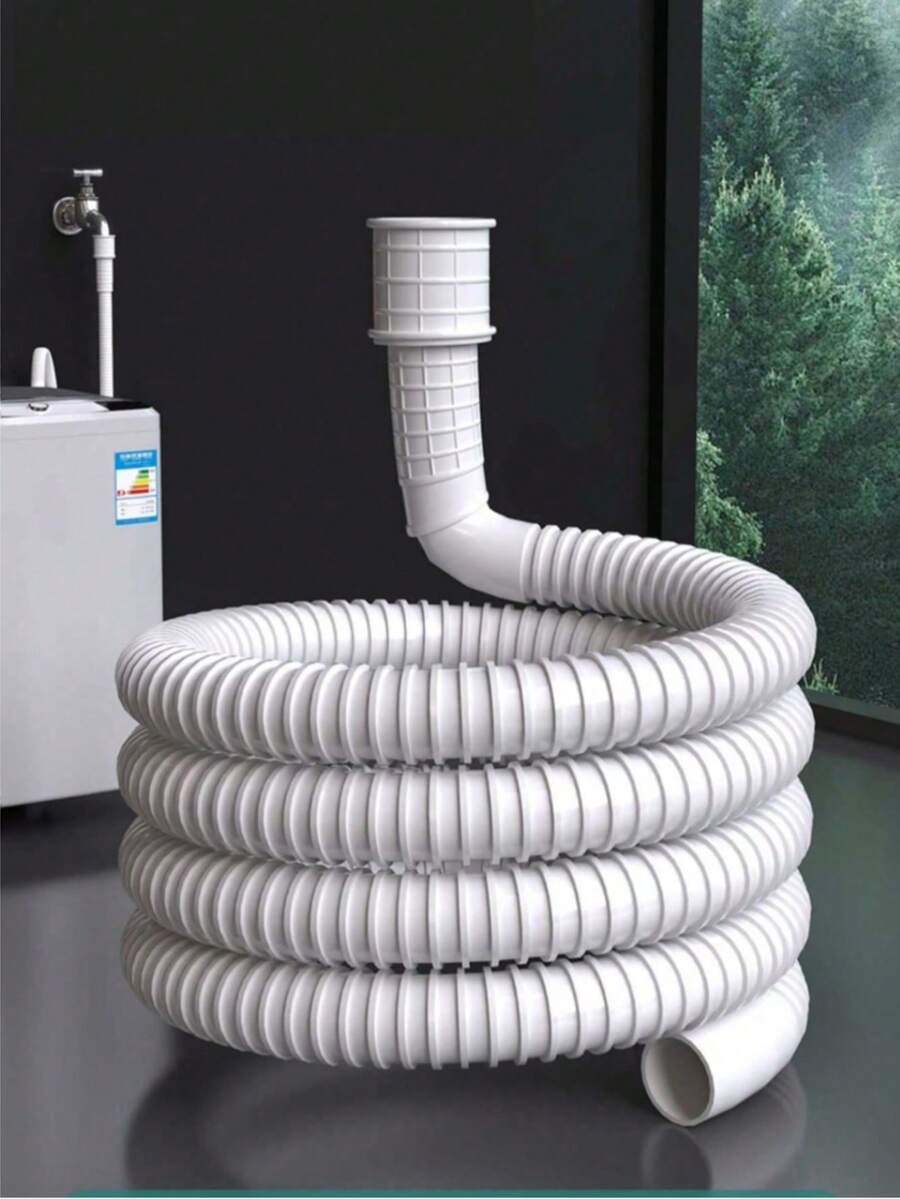 Multifunctional Soft Plastic Tube, Universal Air Conditioner Drain Pipe Extension, Dual-Use For Watering And Old Washing Machine Water Inlet - White - View 1