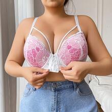 Plus Size Women's Fashionable Supportive Underwire Bra - White - View 7