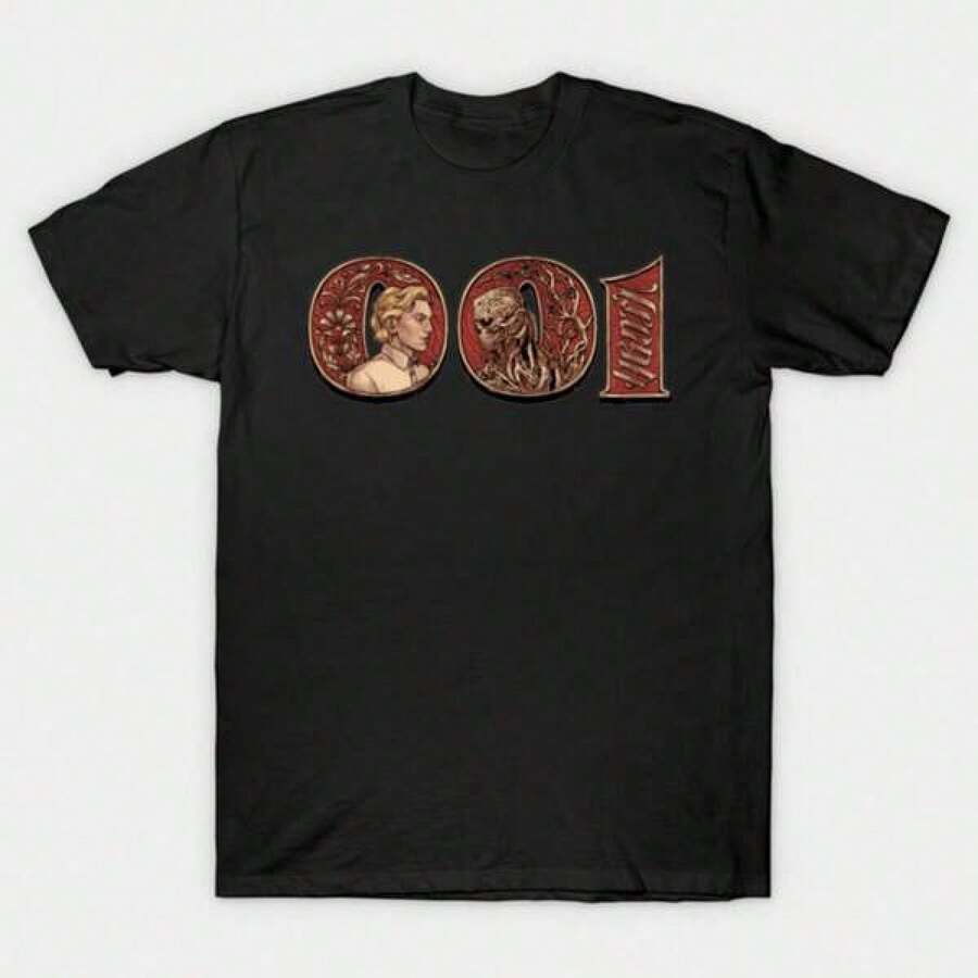 Camiseta estampada temática para hombre, 100% algodón, camiseta con gráfico de StrangerS Hawkins Ding Embrace, camiseta de algodón con ilustración inspirada en StrangerS Hawkins Ding, camisetas 100% algodón con estilo StrangerS, camiseta Dings, Mike, Lucas, Eleven, Dustin, Demodogs, camisetas exquisitas para fans de Hawkins Indiana, amantes de las camisetas navideñas - patrón StrangerS Hawkins Ding , top para hombre, camiseta casual de algodón exquisita con cuello redondo, StrangerSthIngS, camiseta gráfica, regalos para el Día de San Valentín, ropa para hombre, camisas para hombre, camiseta gráfica para hombre, camisetas gráficas para mujer, ropa de verano. VECNAHENRY001 - Camiseta AMBIGRAM + DOODLE. - Negro - Ver 1