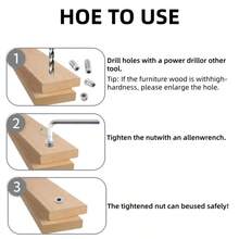 52pcs M6 X 25mm Hex Socket Head Cap Screws, Flat Head Screws And Nuts Set, Fully Threaded, Includes 25pcs Flat Head Screws, 25pcs Nuts And 2pcs Hex Wrenches - Set - View 10