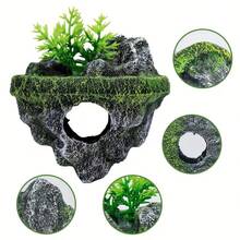 2pcs/Set Aquarium Floating Island With Artificial Plants, Ideal For Fish And Shrimp To Hide And Play, Great For Enhancing Aquarium Habitat And As Decorative Elements, Essential For Aquarium Enthusiasts - A - View 6