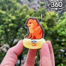 1pc Oiiaio Cat Meme 360° Rotating Stand, Funny Cat Desktop Stress Relief Toy - Multicolor - View 10
