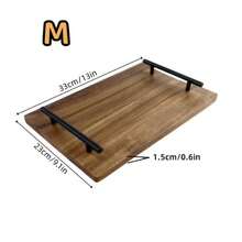 木质托盘、平底寿司托盘、长方形茶盘、小型茶盘、带把手茶具和小吃托盘 - 查看 8